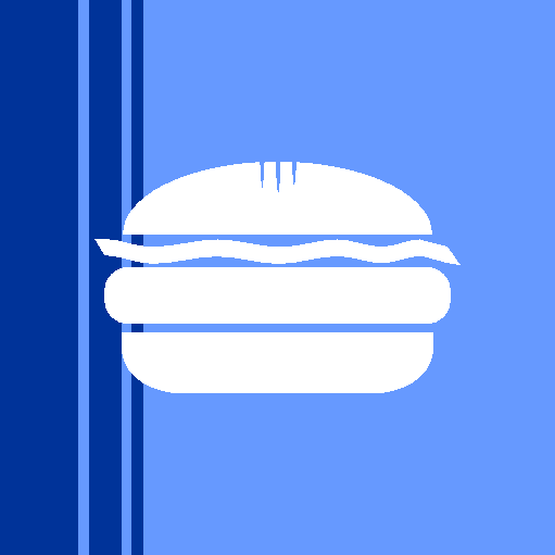 DDD Logo - Hamburger Graphic in blue